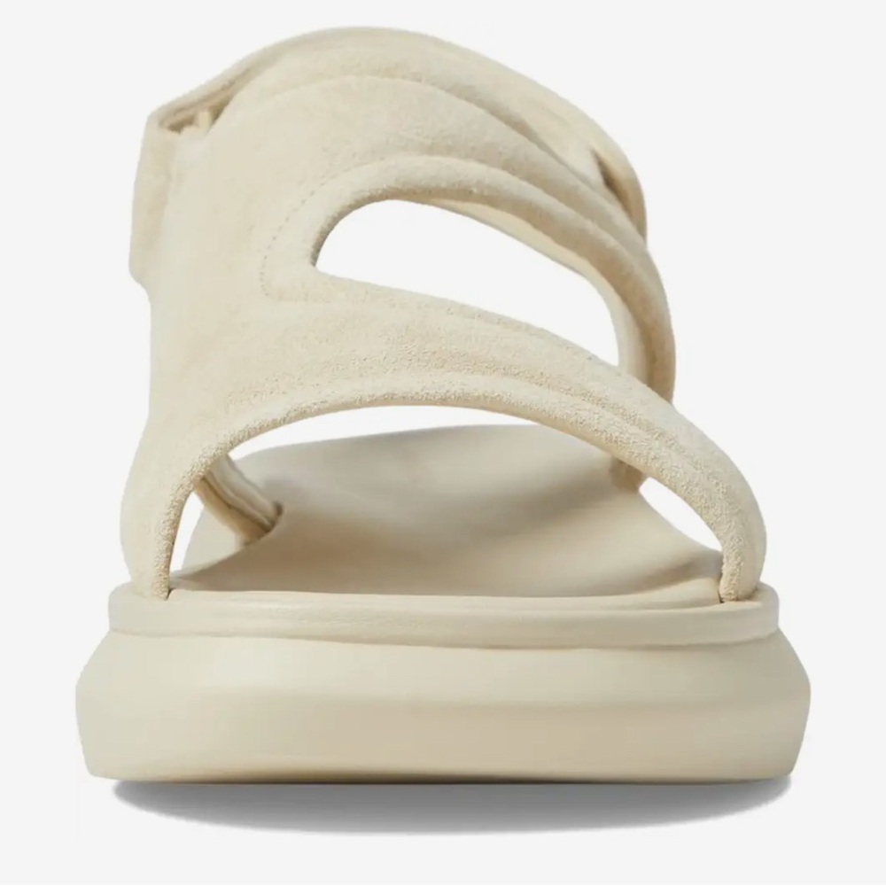 VINCE NWT Cream Platform Slide Sandals with Cushioned Footbed